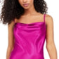 Bebe Women's Spaghetti Strap Boat Neck Knee Length Sheath Evening Dress Pink Size Small