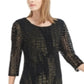 Alfani Women's Printed Super Tunic Black Size Petite Medium