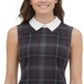 Tommy Hilfiger Women's Contrast Collar a Line Dress Gray Size 14