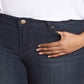 Seven Dials Women's Trendy Plus Studded Skinny Jeans Blue Size 24W