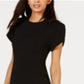 Calvin Klein Women's Petal Sleeve Above the Knee Dress Black Size 6Petite