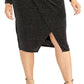 Rachel Roy Women's Trendy Sparkle Faux Wrap Dress Size 20W