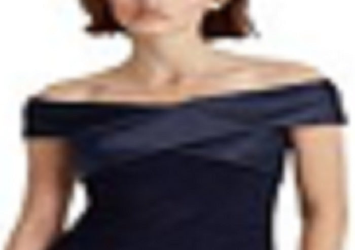 Ralph Lauren Women's Short Sleeve Below the Knee Dress Blue Size 6
