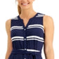 Charter Club Women's Striped Maxi Dress Blue Size XX-Large