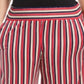 NY Collection Women's Plus Printed Smocked Waist Pants Red Size 2X