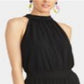 Rachel Roy Women's Halter Maxi Fit Flare Dress Black Size Small