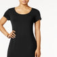 Style & Co Women's Scoop Neck Maxi Dress Black Size Petite