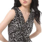 Michael Kors Women's Sleeveless Short Fit Flare Evening Dress Gray Size Small