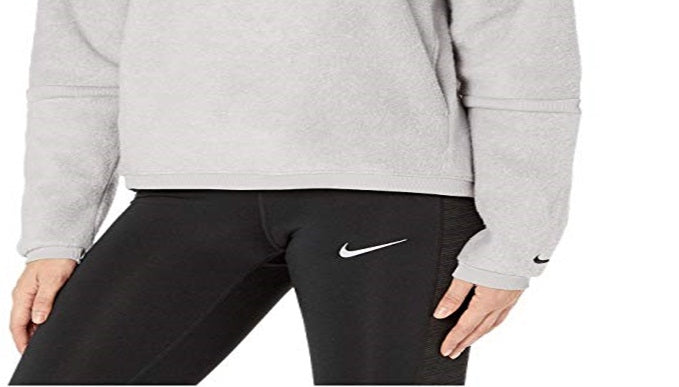 Nike Women's Therma Fleece Cowlneck Training Top Gray Size XS