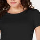 Karen Scott Women's Solid T-Shirt Black Size Small