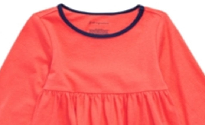 First Impressions Baby Girl's Ruched Heart Cotton Tunic Orange Size 12MOS