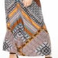 INC International Concepts Women's Printed Ring Back Maxi Dress Multi Size Petite Medium