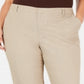 Charter Club Women's Plus Slim Leg Ankle Pants Brown Size 18W