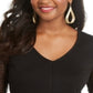 Thalia Sodi Women's Leopard Print Lace Top Black Size Large