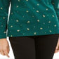 Karen Scott Women's Printed Turtleneck Top Green Size Small