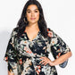 City Chic Women's Trendy Twisted Bell Sleeve Dress Black Size 20W