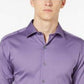Alfani Men's Collared Cotton Dress Shirt Purple Size 18.5X36X37