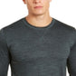 32 Degrees Men's Heather Long Sleeve Crew Neck Classic Fit Henley Shirt Green Size S