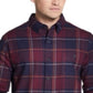 Weatherproof Vintage Men's Tartan Plaid Collared Dress Shirt Red Size Large