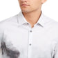 Alfani Men's Button Front Long Sleeve Casual Shirt Gray Size Small