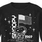 Peanuts Big Boy's Snoopy in Space T-Shirt Black Size X-Large