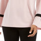 Charter Club Women's Tie Sleeve Crepe Top Pink Size XX-Large