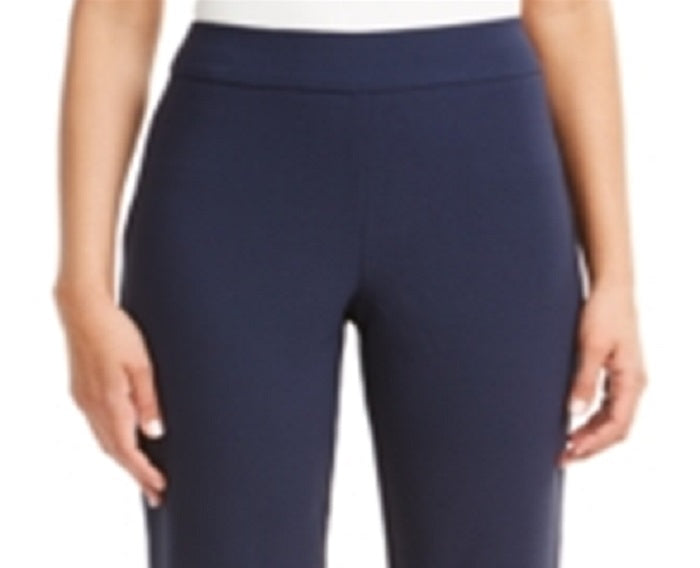 JM Collection Women's Embellished Hem Ankle Pants Blue Size Small