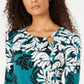 JM Collection Women's Asymmetrical Top Green Size Petite S