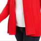 Charter Club Women's Shawl Collar Open Front Cardigan Red Size X-Large