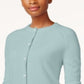 Karen Scott Women's Bead Button Cardigan Blue Size X-Small
