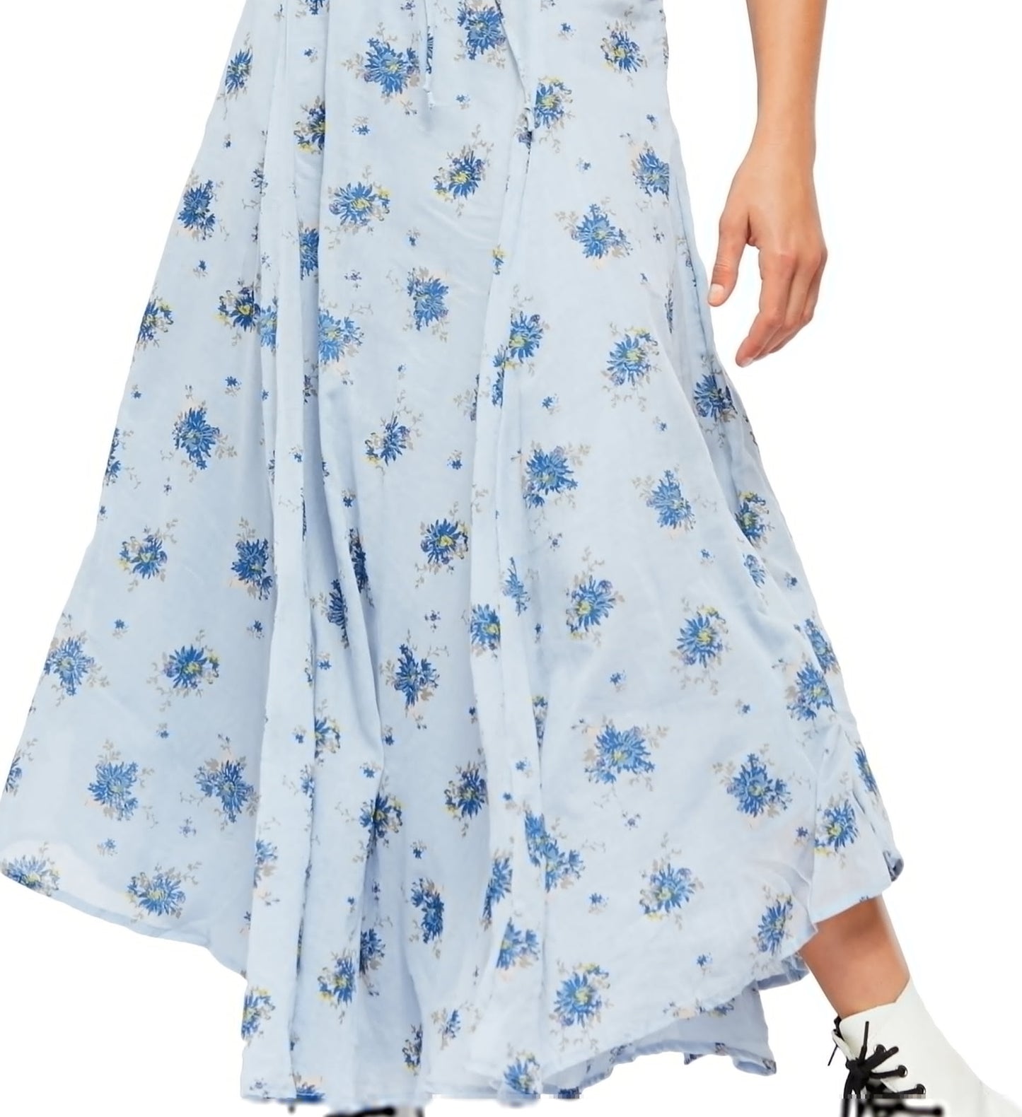 Free People Women's Sea Glass MIDI Dress Blue Size 10