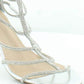 Material Girl Women's Sennah Ankle Strap Heels Grey Size 9 M