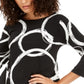 Alfani Women's Printed High Low Tunic Black Size Medium