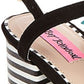Betsey Johnson Women's Andey Open Toe Special Occasion T-Strap Black Size 6.5