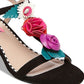 Betsey Johnson Women's Andey Open Toe Special Occasion T-Strap Black Size 6.5