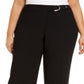 Alfani Women's Plus Belted Hardware Detail Culotte Pants Black Size -20W