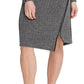 DKNY Women's Chev Knit Pencil Skirt Gray Size 6