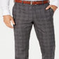 Lauren Ralph Lauren Men's Classic-Fit UltraFlex Stretch Dark Gray Windowpane Suit Pants Dark Grey Size 32X30 -