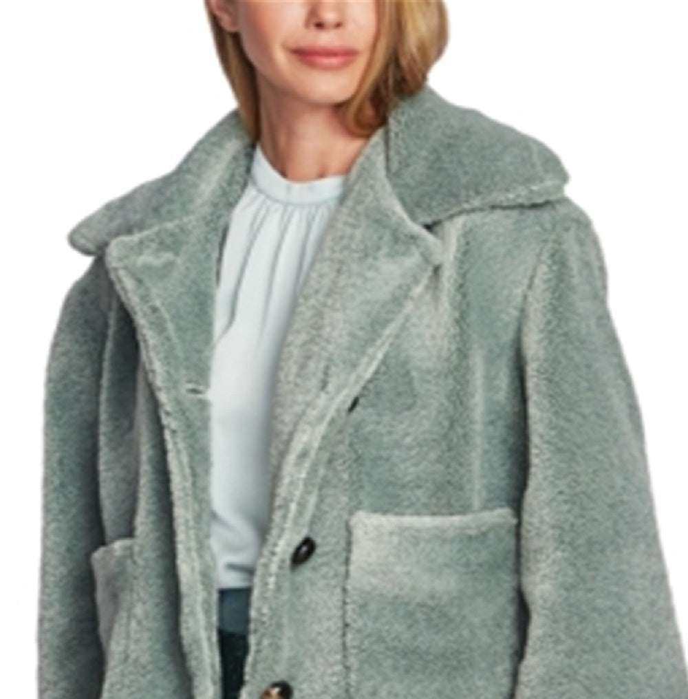 Vince Camuto Women's Crop Faux Fur Jacket Green Size Large