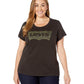Levi's Women's Plus Perfect Tee W/o Pocket Women's T Shirt Black Size 1X