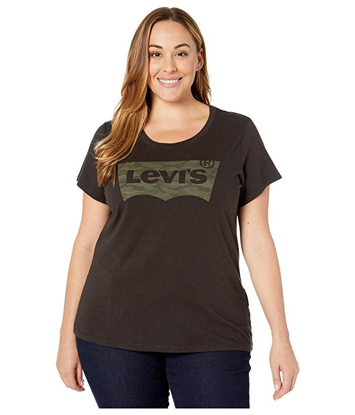 Levi's Women's Plus Perfect Tee W/o Pocket Women's T Shirt Black Size 1X