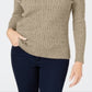 Karen Scott Women's Cotton Marled Knit Sweater Brown Size X-Small