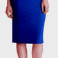 Ralph Lauren Women's Embellished Asymmetrical Neckline Below the Knee Cocktail Sheath Dress Blue Size 4