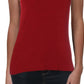 Anne Klein Women's Sleeveless Ribbed Turtleneck Sweater Red Size Large