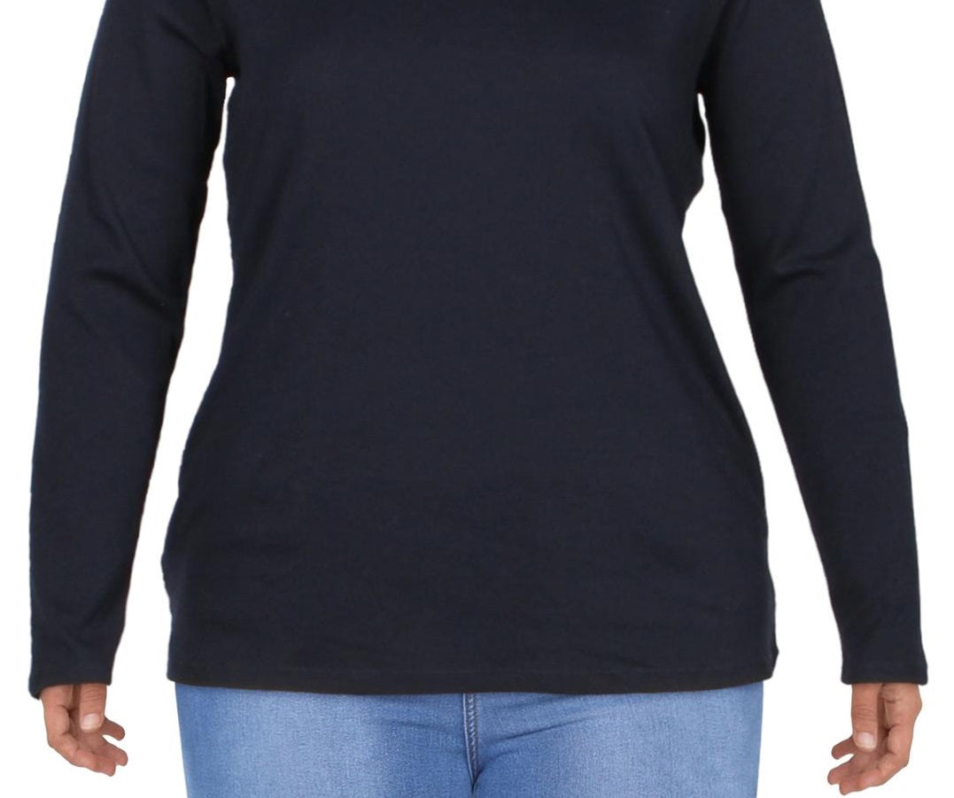 Ralph Lauren Women's Plus Stretch Long Sleeve Tee Blue Size 1X