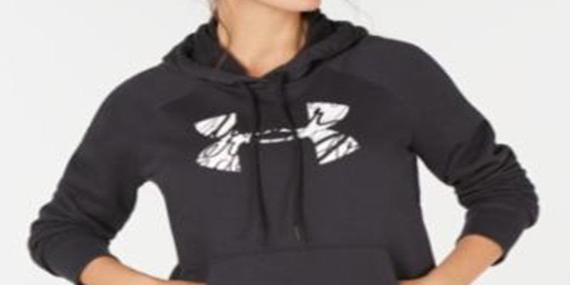 Under Armour Women's Rival Logo Fleece Hoodie Black Size Medium