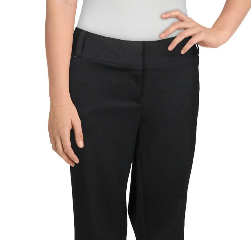 Alfani Women's Piped Ponte Wide Leg Pants Black Size 12 Petite