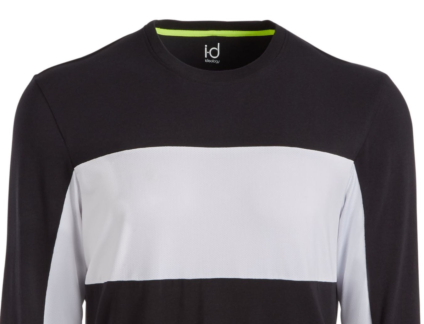Ideology Men's Mesh Blocked Long Sleeve T-Shirt Black