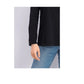 Charter Club Women's Supima  Split-Neck Top  Black Size Small
