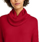 French Connection Women's Cowl Neck Ribbed Trim Tunic Sweater Green -Size Small